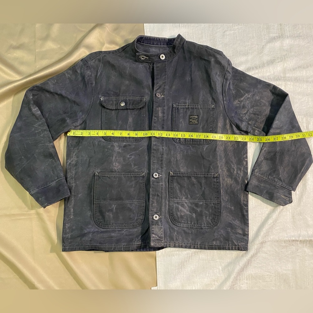 Pointer LC King Band Collar Chore Coat Indigo Blue Denim Large USA Made